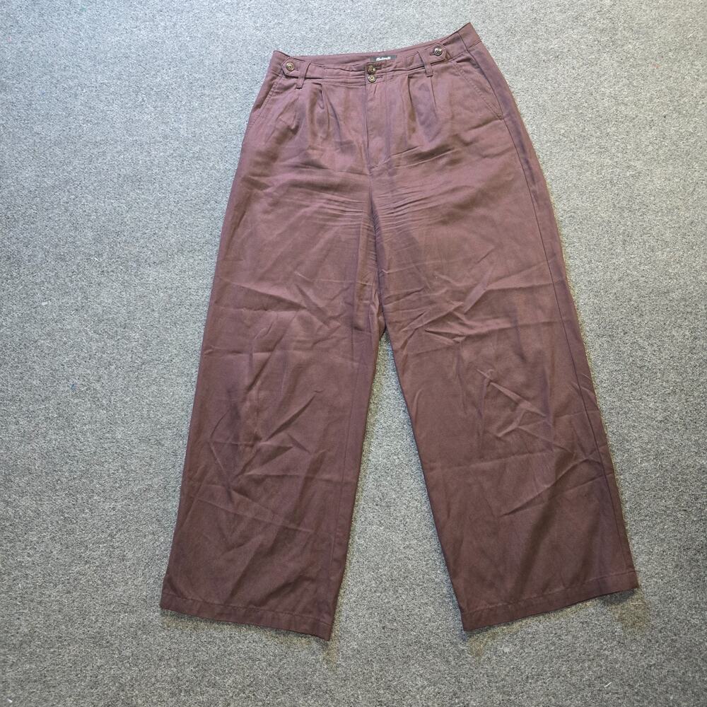 Madewell Pants Womens Size 6 Brown Harlow Wide Leg Pleated High Rise Capsule